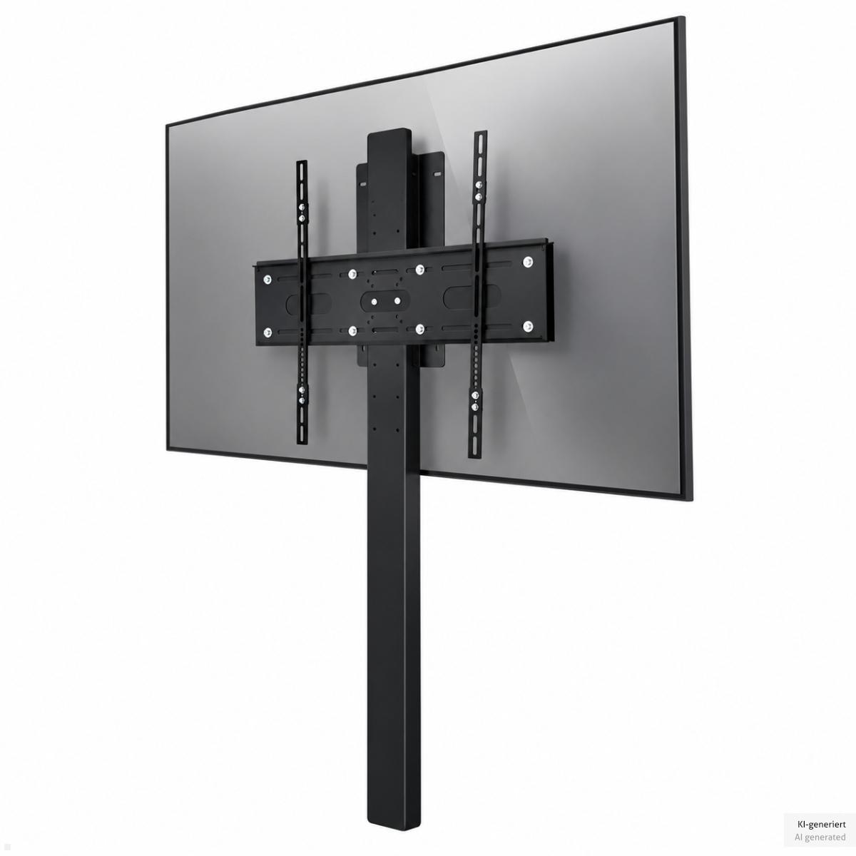 MonLines MBW001B TV Boden-Wandhalterung bis 86 Zoll, schwarz, TV Bodenständer schwarz