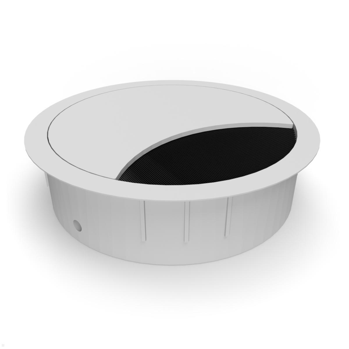 TecLines TKD002S Tisch Kabeldurchführung rund 80mm, silber TecLines TKD002S Tisch Kabeldurchführung rund 80mm, silber