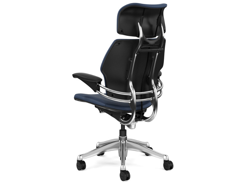 Humanscale Bürostuhl Leder Freedom Headrest F211AQ444N blau back Humanscale Bürostuhl Leder Freedom Headrest F211AQ444N blau back