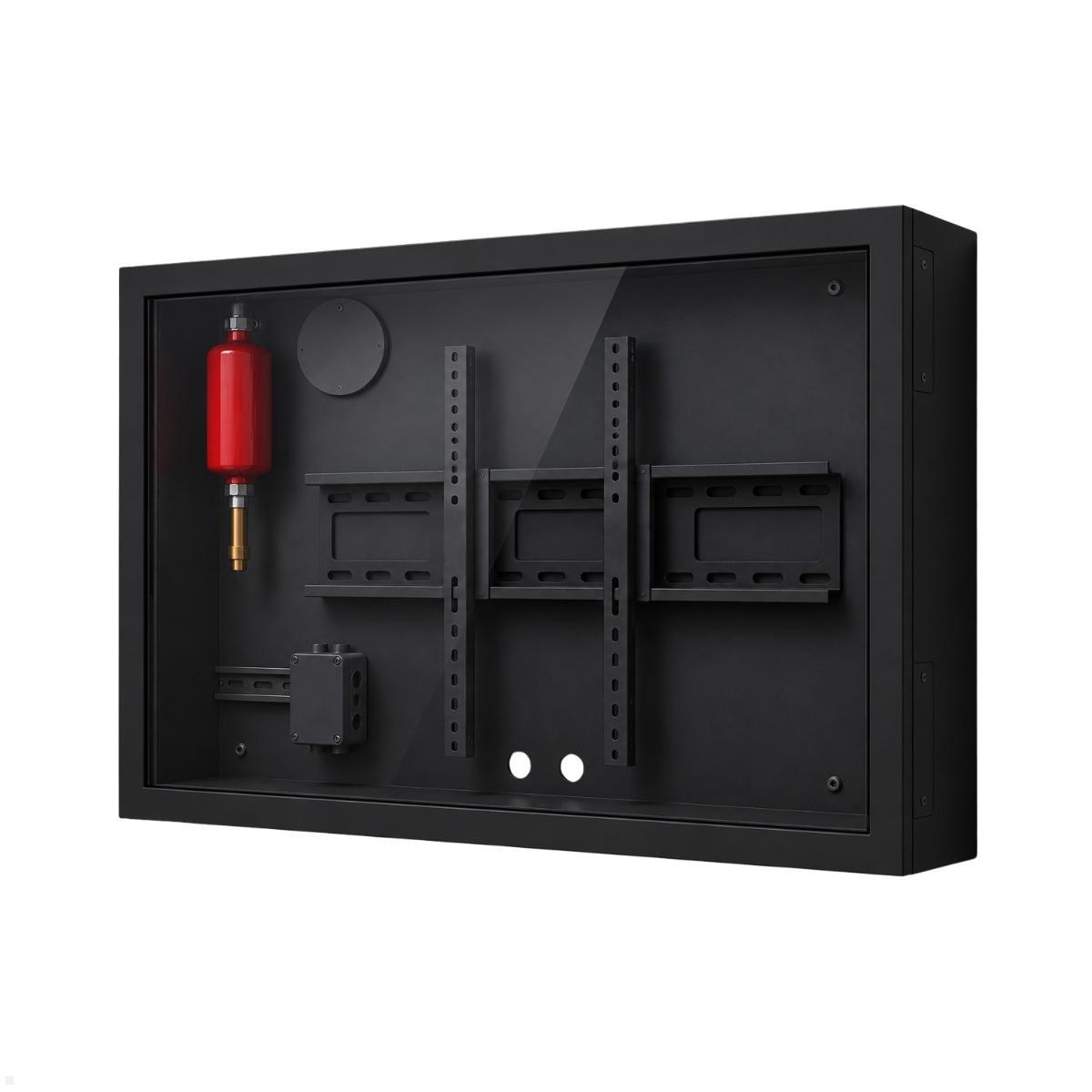 MonLines MBGM43 Brandschutzgehäuse mit 43" Monitor, schwarz, Brandschutz Display Gehäuse