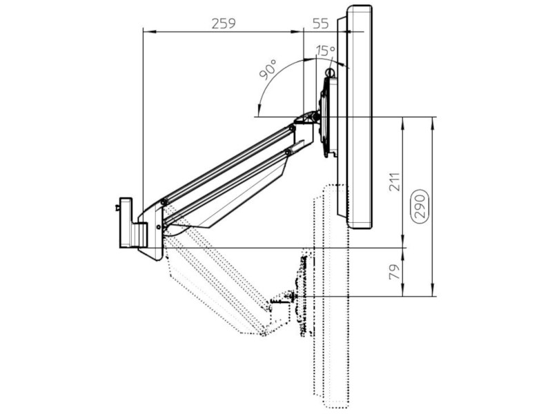 Novus Clu SlatWall Monitorhalterung schwenkbar, weiß (990+1071+000) Funktionen Novus Clu SlatWall Monitorhalterung schwenkbar, weiß (990+1071+000) Funktionen