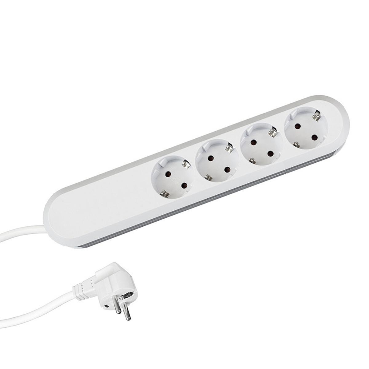 Bachmann SMART 4-fach Steckdosenleiste Zuleitung 1,5m (381.221K) weiß Bachmann SMART 4-fach Steckdosenleiste Zuleitung 1,5m (381.221K) weiß