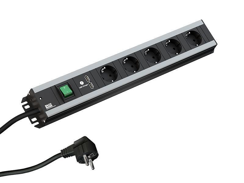 Bachmann Handwerkerleiste 5x Steckdose, 1 x USB, 1x Schalter (300.030) Bachmann Handwerkerleiste 5x Steckdose, 1 x USB, 1x Schalter (300.030)