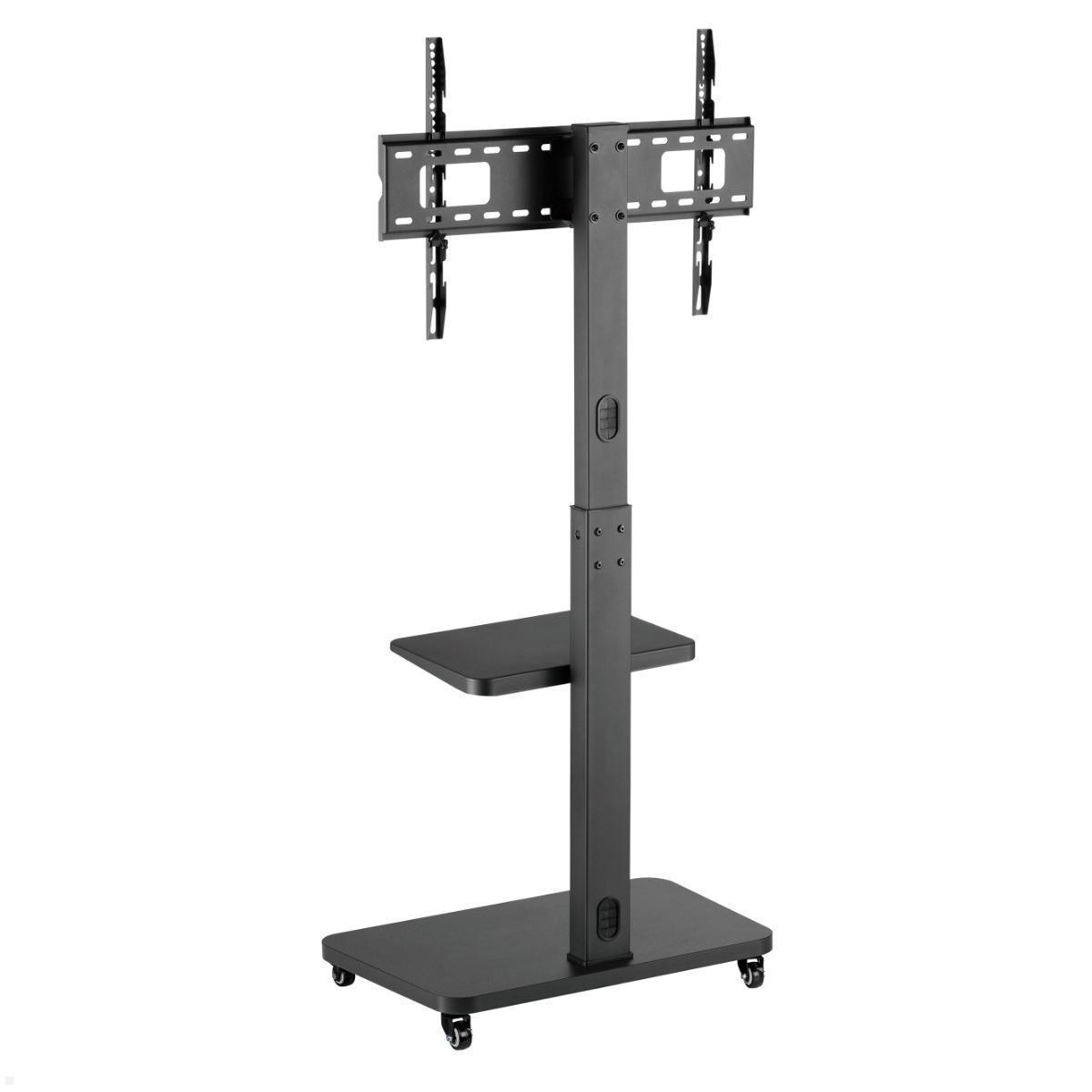 MonLines MBS011B TV Ständer auf Rollen mit Ablage bis 75 Zoll, schwarz Rückansicht MonLines MBS011B TV Ständer auf Rollen mit Ablage bis 75 Zoll, schwarz Rückansicht