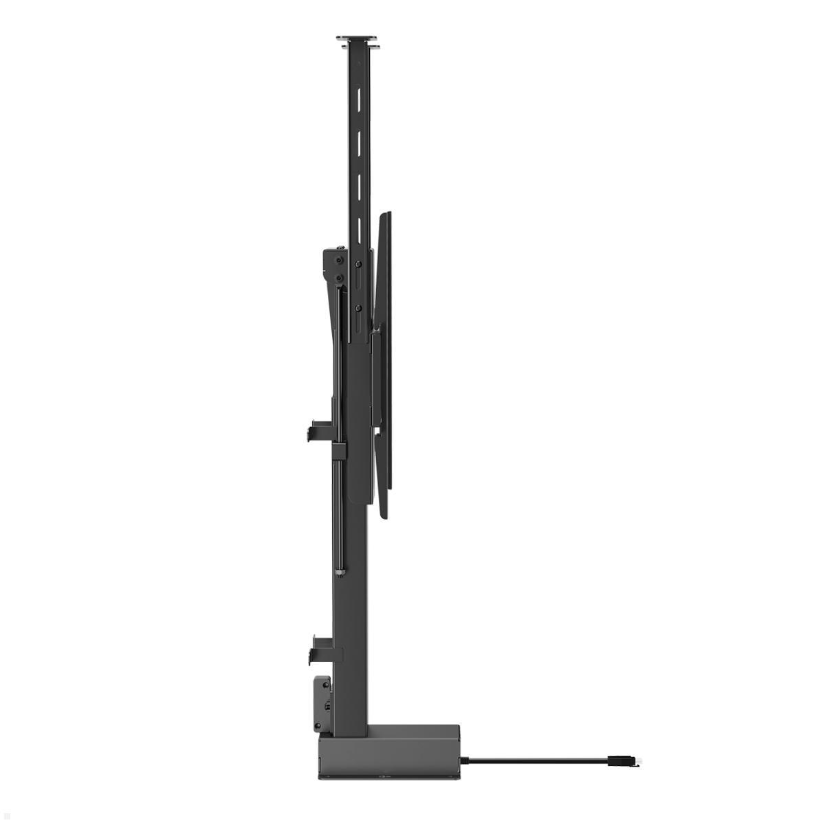 MonLines MLS036B Einbau TV Lift 32-48 Zoll, 670 mm Hub, schwarz, Seitenansicht