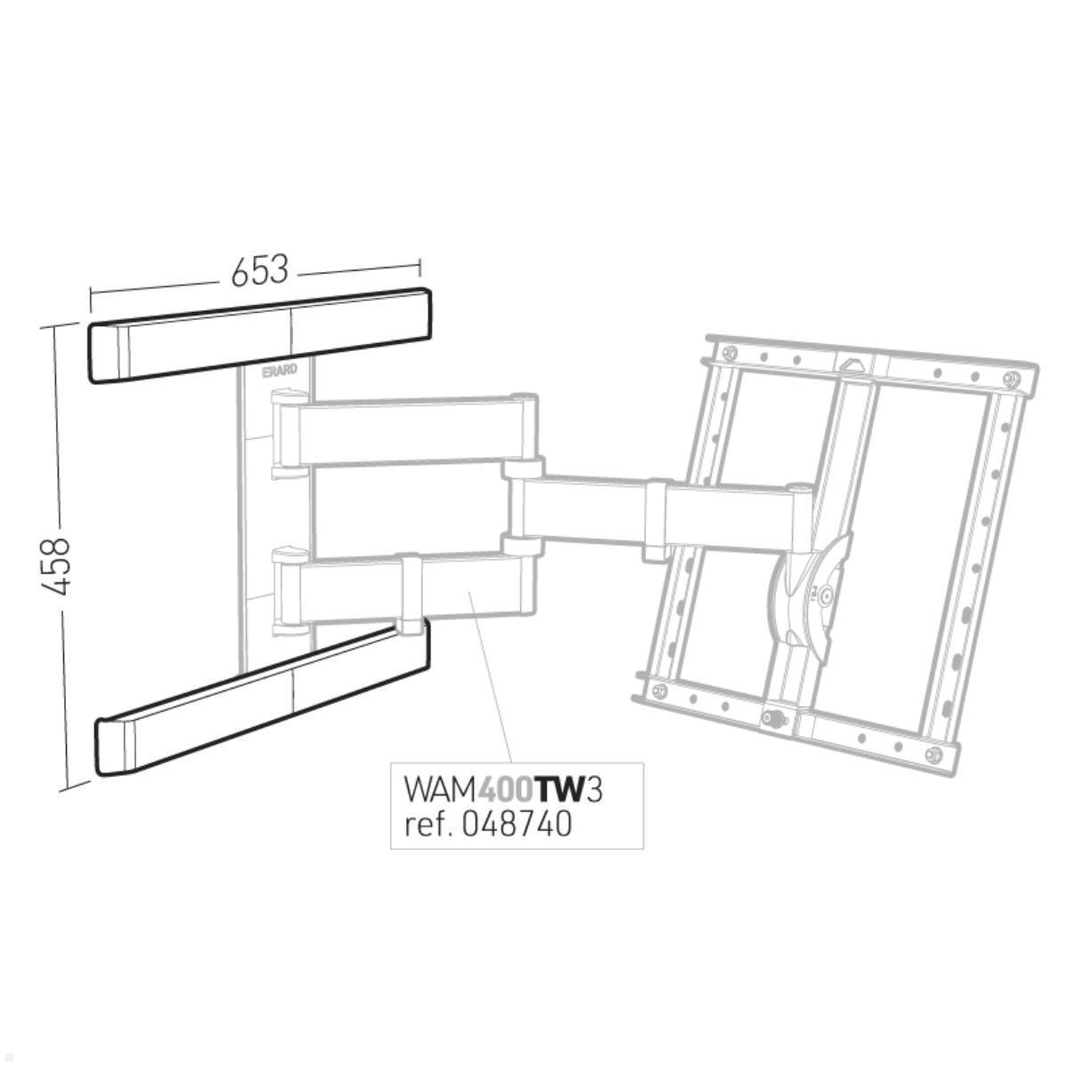 ERARD WAM ADAPT Montagezubehör für WAM TV-Wandhalterungen Zeichnung