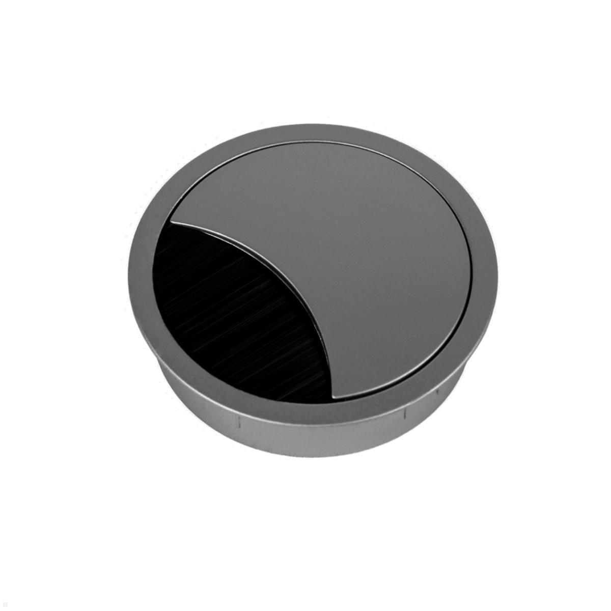 TecLines TKD002T Tisch Kabeldurchführung 80x21 mm, Titanium Look TecLines TKD002T Tisch Kabeldurchführung 80x21 mm, Titanium Look