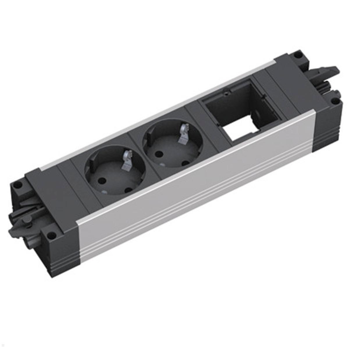 Bachmann STEP ALU 2x Steckdose 1x Custom Modul (906.09528)