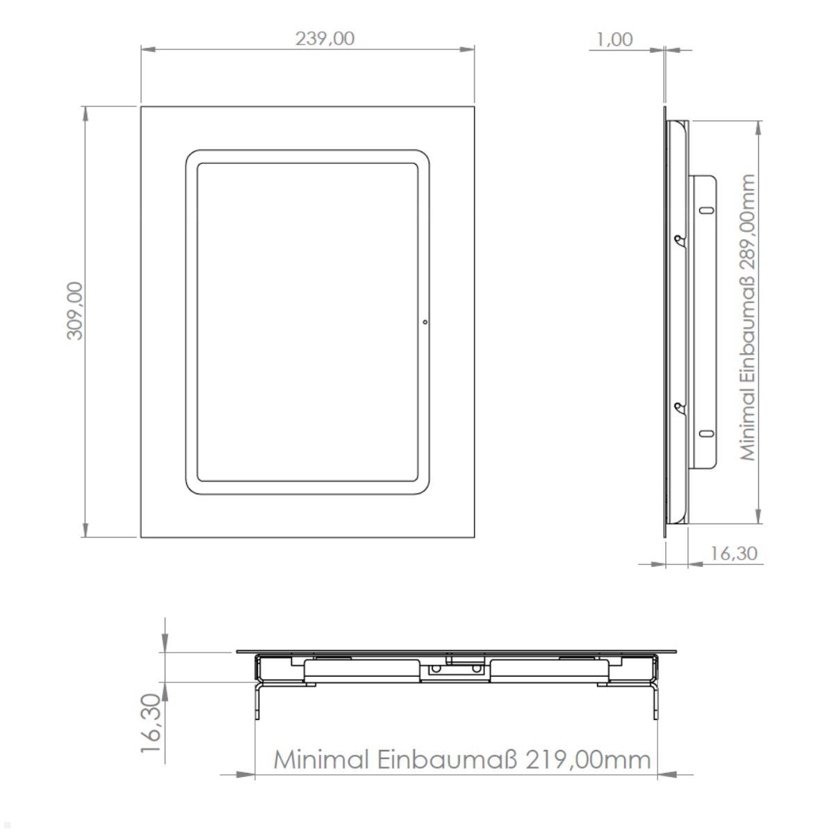 TabLines TWE129 Tablet Wandeinbau für Apple iPad 11.0 (11. Gen.)
