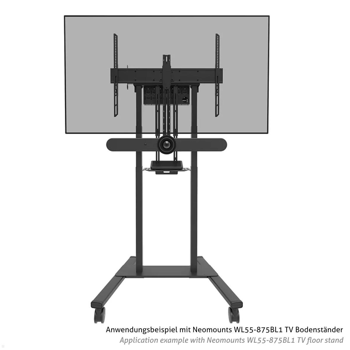 Neomounts AFL-875BL1 Videobar / Multimedia Halterung für Logitech Rally Bar Anwendung Videobar unter dem Bildschirm Neomounts AFL-875BL1 Videobar / Multimedia Halterung für Logitech Rally Bar Anwendung Videobar unter dem Bildschirm