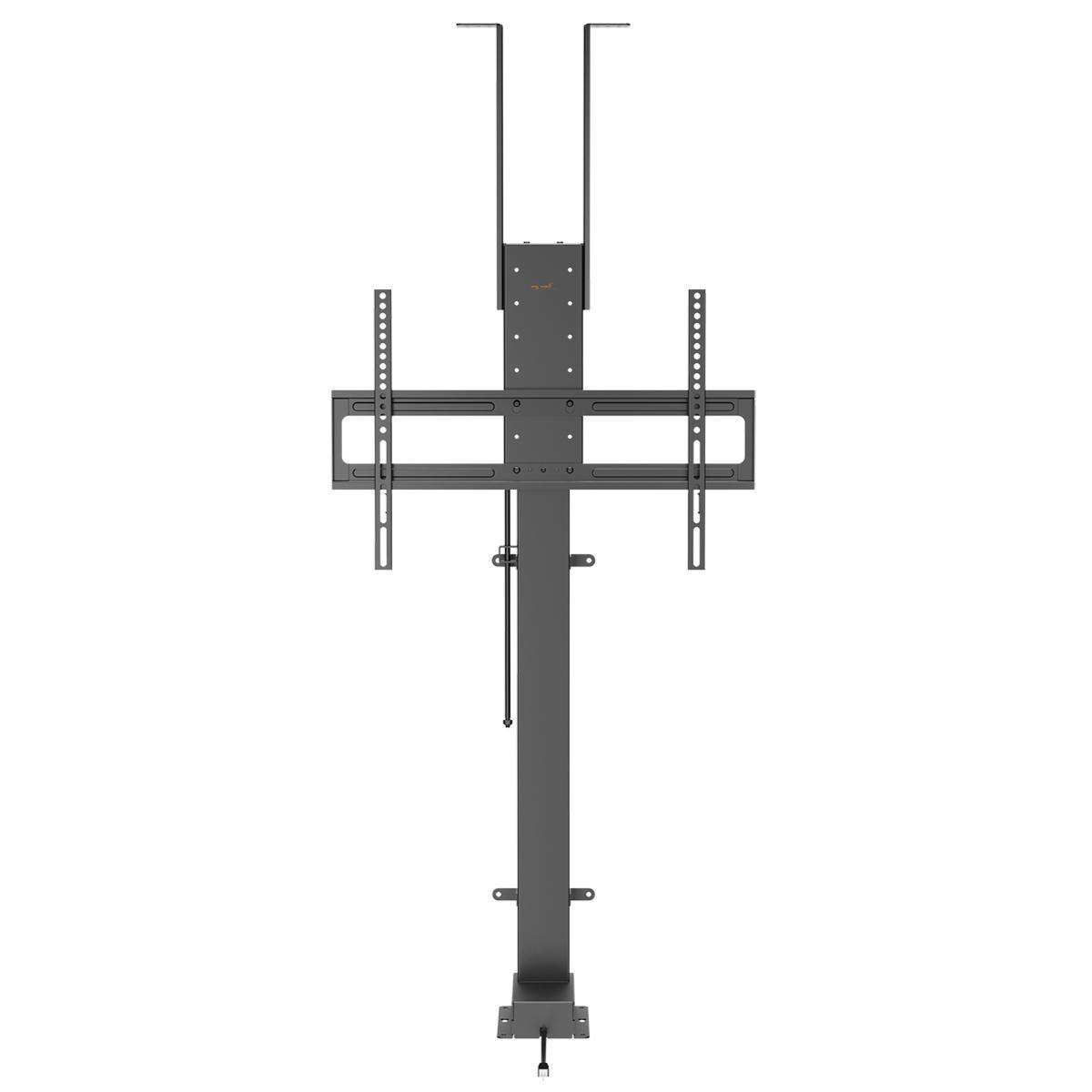 MonLines MLS038B Einbau TV Lift 43-88 Zoll, 1200 mm, Hub, schwarz, Frontansicht