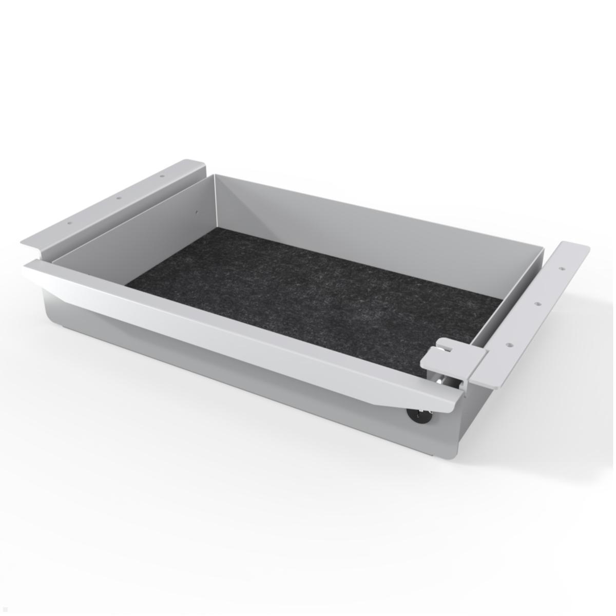 TecLines TUS018S ausziehbare Unterbau Schublade, abschließbar, silber TecLines TUS018S ausziehbare Unterbau Schublade, abschließbar, silber