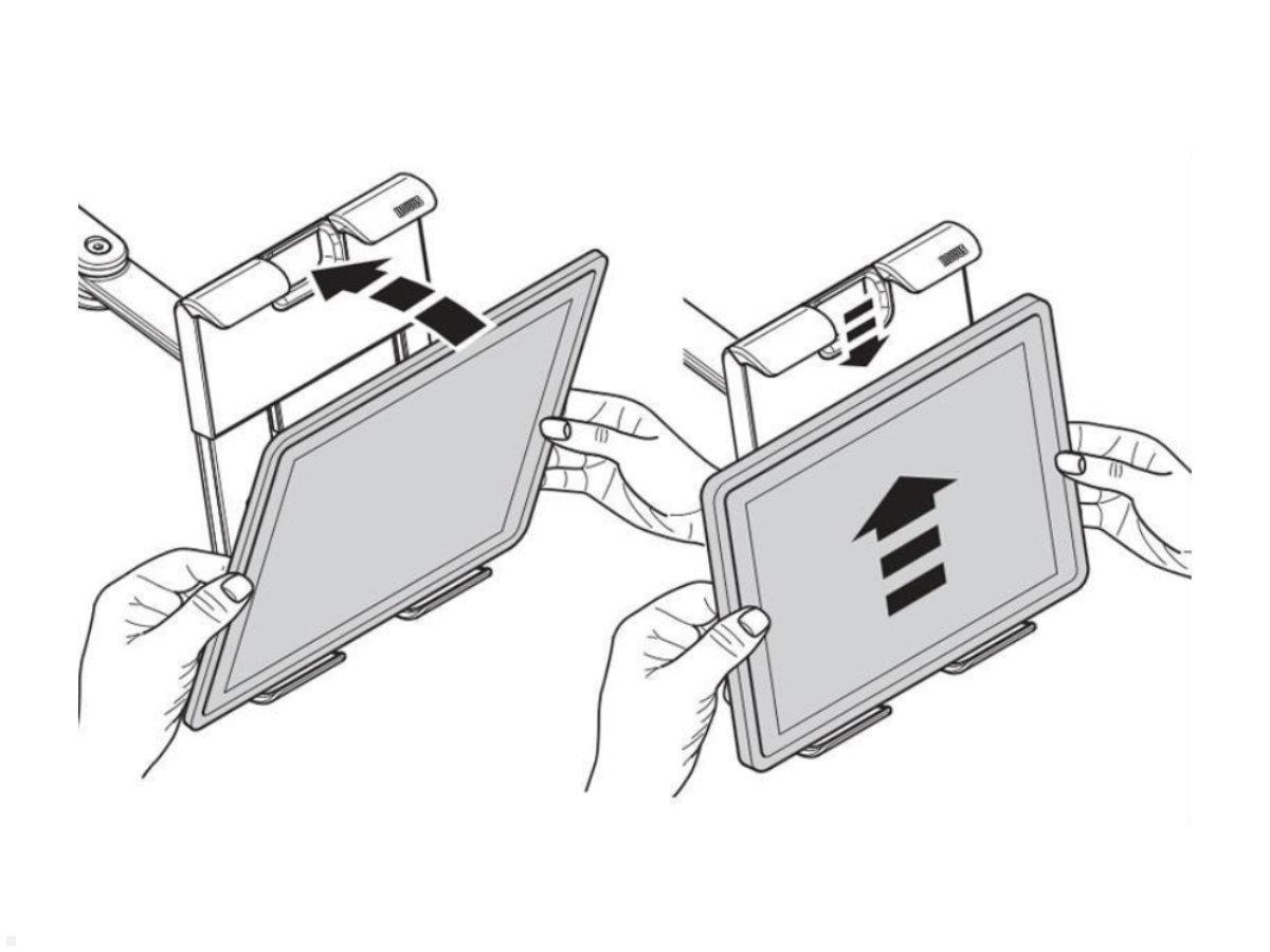 Novus MY tab Fix PM Tablet Halterung für Aluprofil, Zeichnung Anwendung Novus MY tab Fix PM Tablet Halterung für Aluprofil, Zeichnung Anwendung