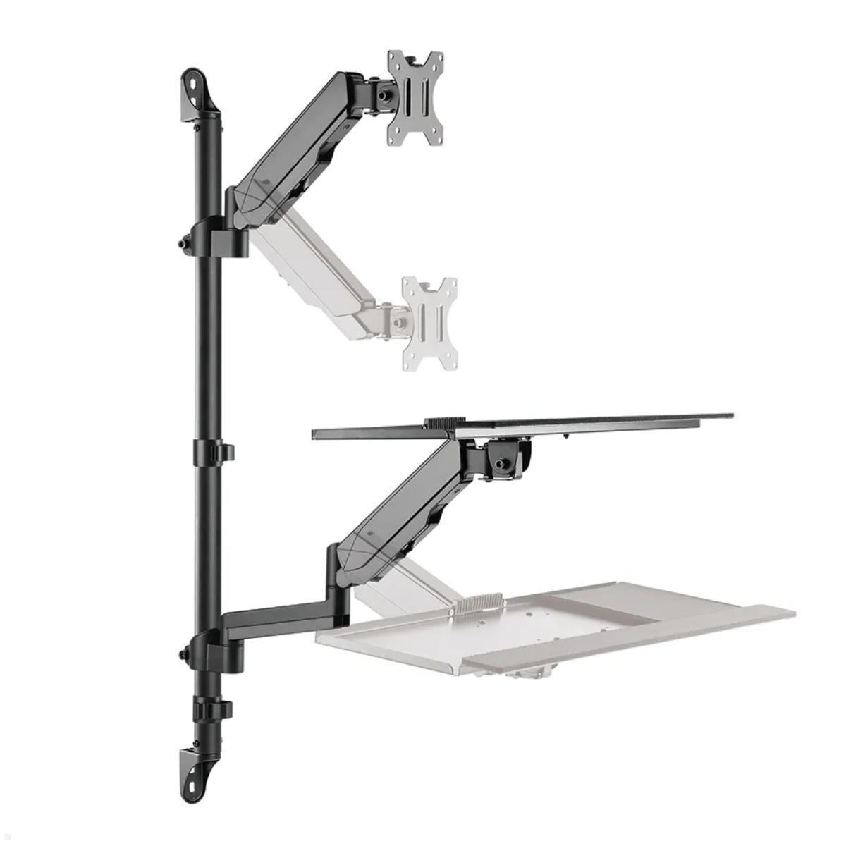 Neomounts WL90-325BL1 wandmontierter Arbeitsplatz für Bildschirme bis 32 Zoll, höhenverstellbar, schwenkbar und neigbar Neomounts WL90-325BL1 wandmontierter Arbeitsplatz für Bildschirme bis 32 Zoll, höhenverstellbar, schwenkbar und neigbar