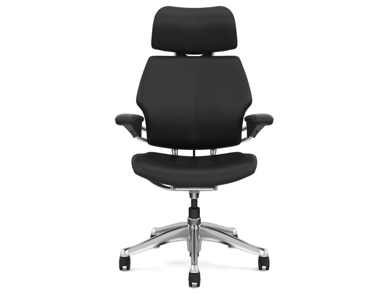 Humanscale Bürostuhl Leder Freedom Headrest F211AQ111N schwarz front Humanscale Bürostuhl Leder Freedom Headrest F211AQ111N schwarz front