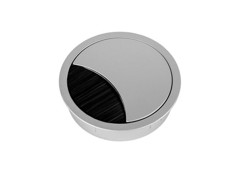 TecLines TKD001S Tisch Kabeldurchführung 60x21mm, silber TecLines TKD001S Tisch Kabeldurchführung 60x21mm, silber