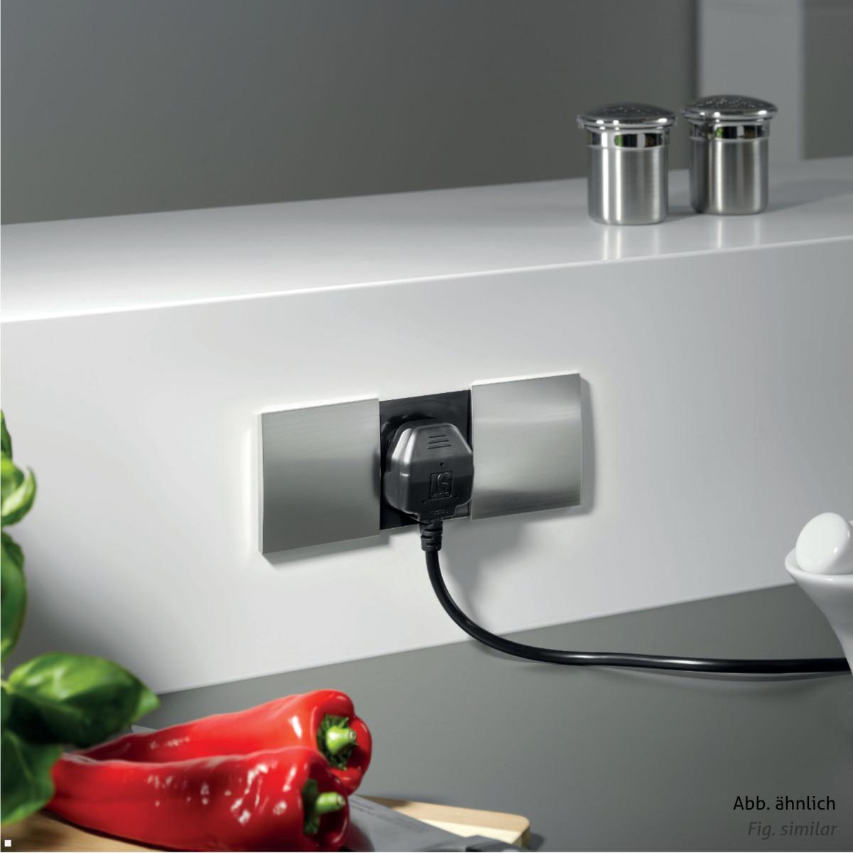 Bachmann DUE Steckdose, USB-Charger A/C, Deckel, Edelstahl (929.227DE), Küche Bachmann DUE Steckdose, USB-Charger A/C, Deckel, Edelstahl (929.227DE), Küche