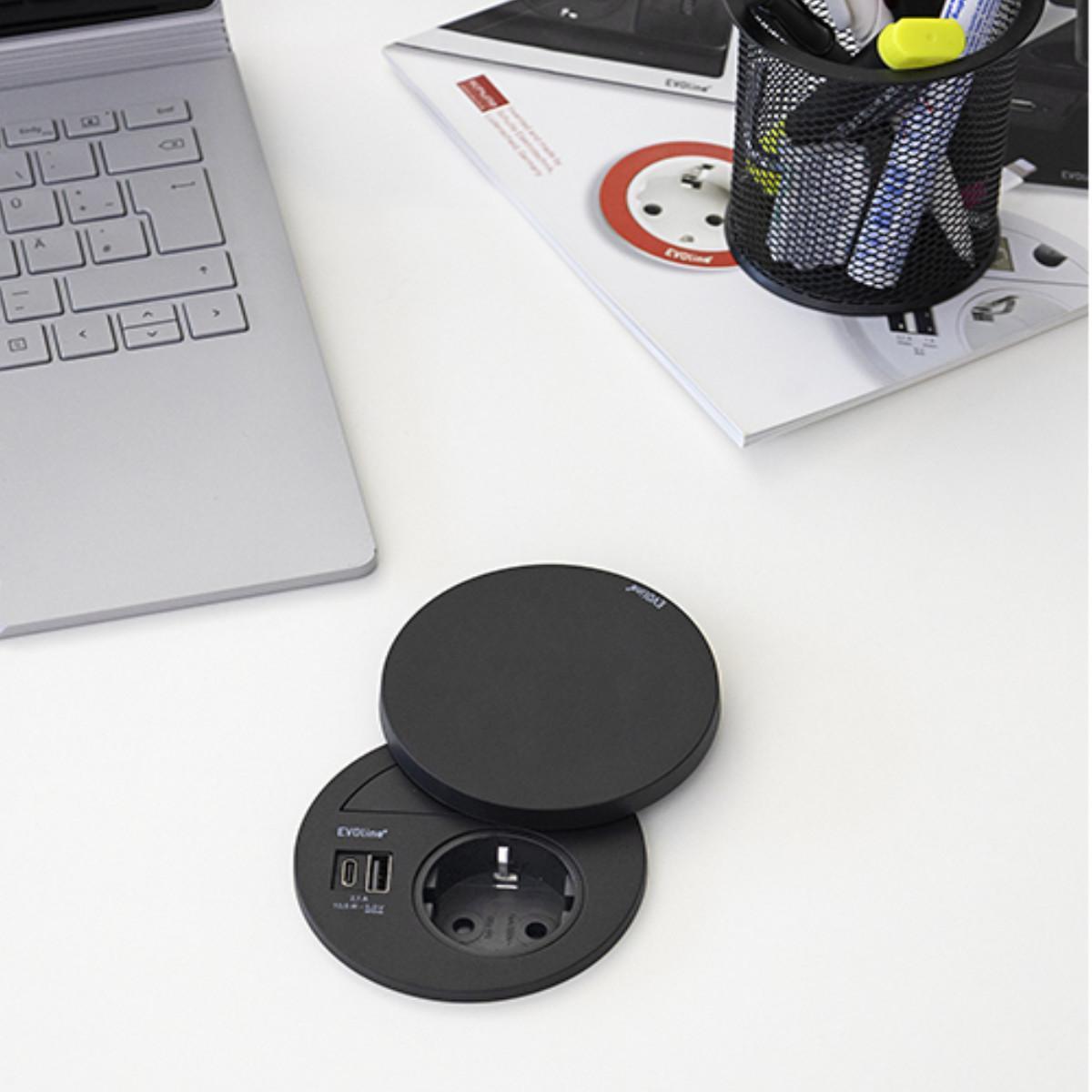 EVOline Circle80 Zubehör Hide Deckel für Einbausteckdosen, Anwendung (Opt. in Schwarz erhältlich) EVOline Circle80 Zubehör Hide Deckel für Einbausteckdosen, Anwendung (Opt. in Schwarz erhältlich)