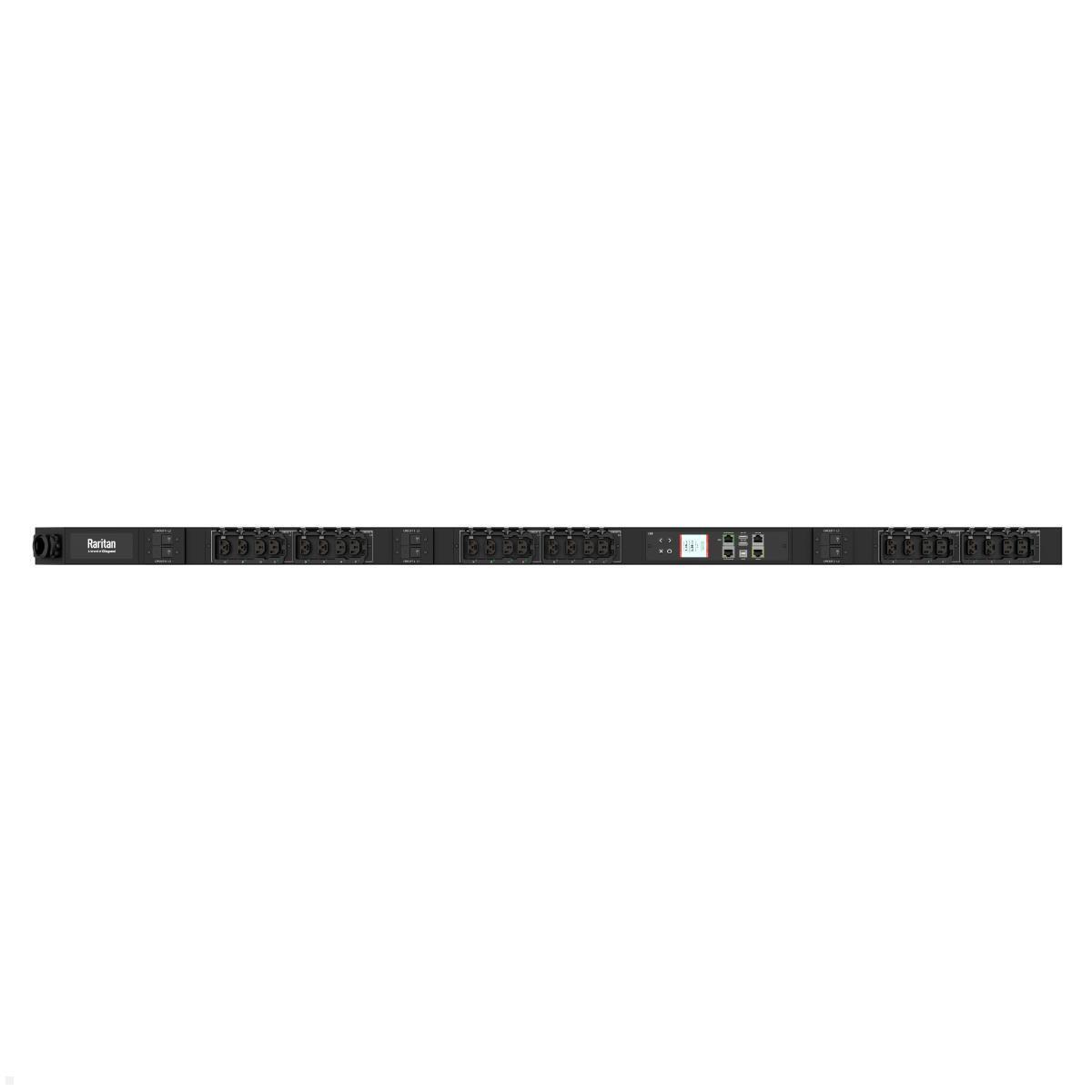 Legrand Raritan iX Rack-PDU 0U mit 12xHDOT C13 / 12xCx, 3-phasig 400V 32A, Outlet Metered/Switched (PX4-5917-E7V2), Hot-Swap Controller LCD