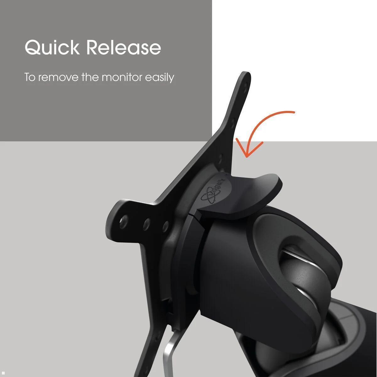 Vogels Motion MOMO 2137B Monitor Tischhalterung schwenkbar, schwarz, Monitorhalterung bis 43 Zoll neigbar