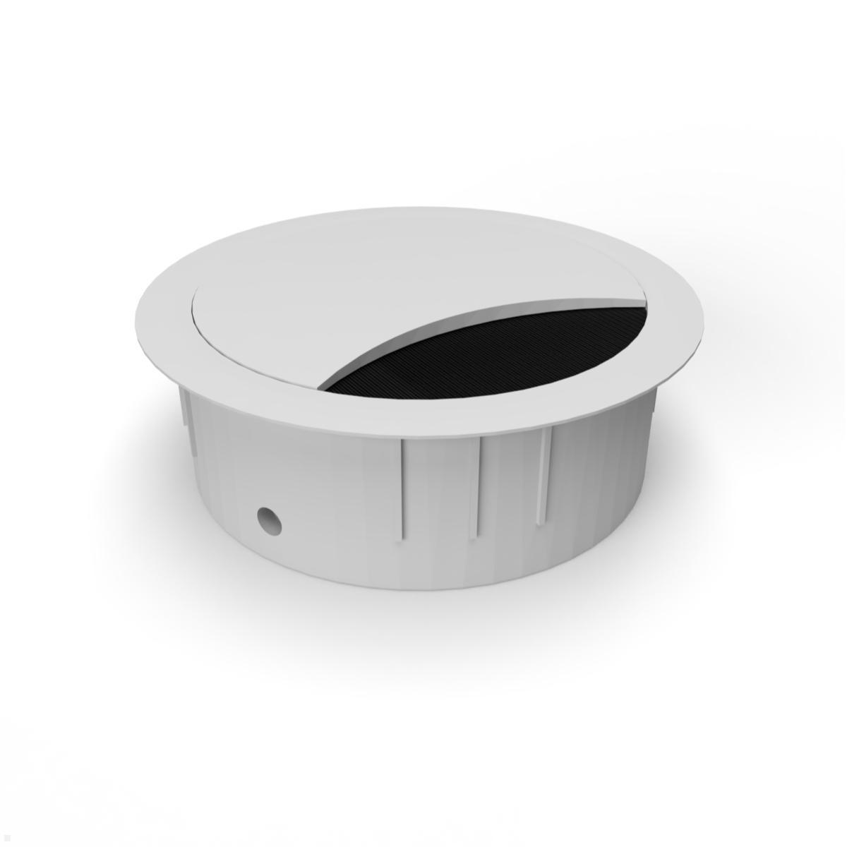 TecLines TKD001W Tisch Kabeldurchführung 60x21 mm, weiß TecLines TKD001W Tisch Kabeldurchführung 60x21 mm, weiß