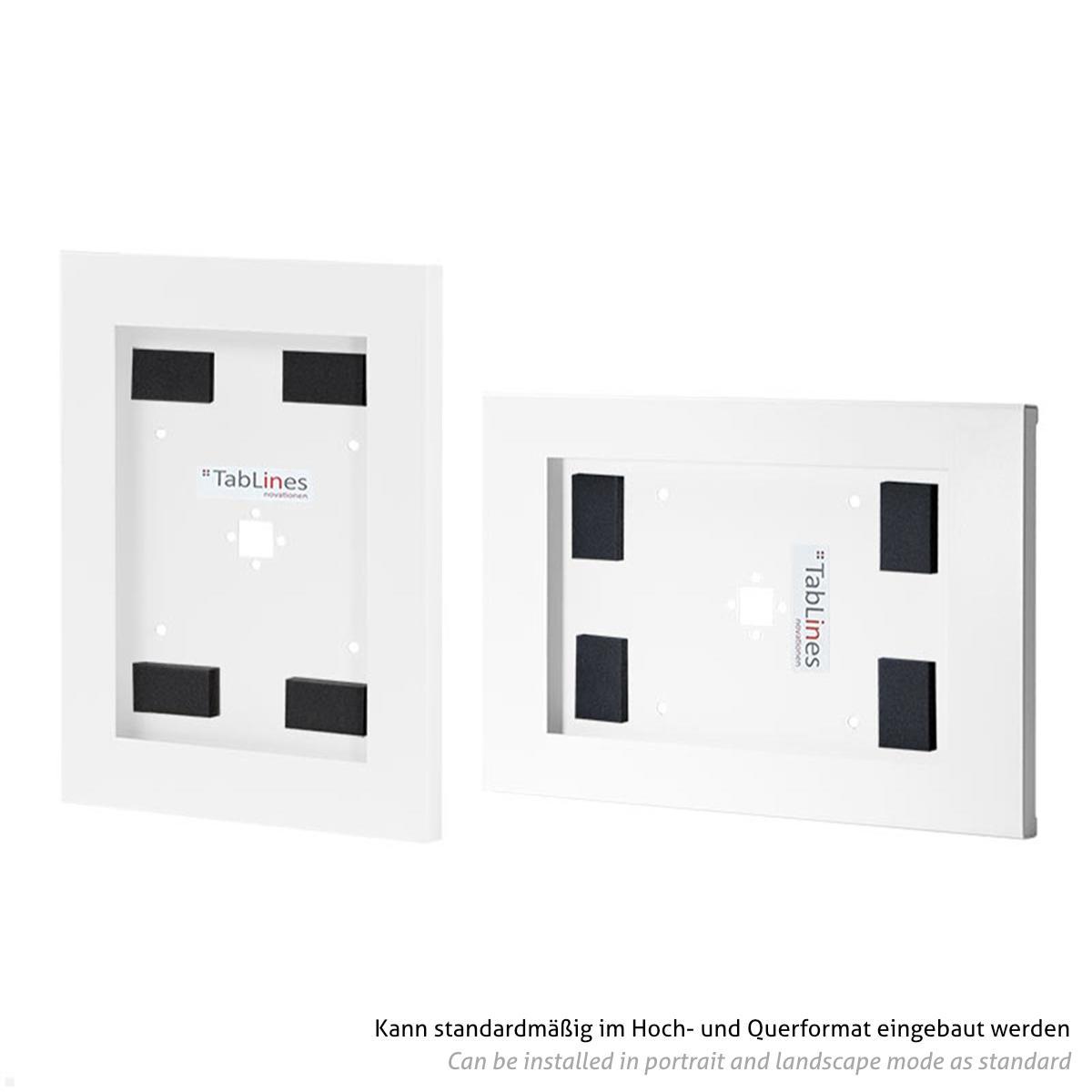 TabLines TSG090W Tablet Schutzgehäuse für Samsung Tab S8+ 12.4, weiß, Hoch- und Querformat möglich