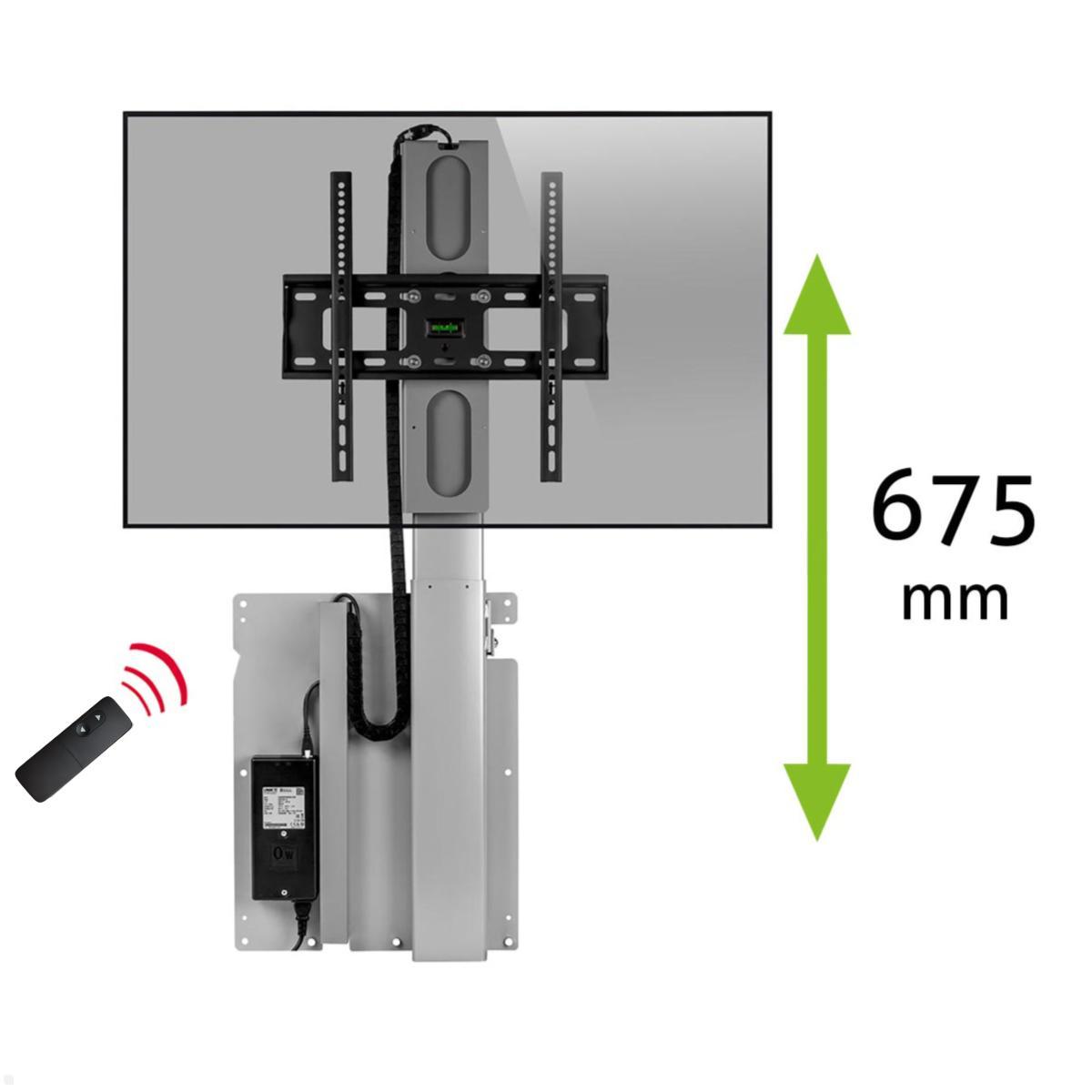 MonLines MLW675S TV Lift Wandhalterung elektrisch, 675mm, silber MonLines MLW675S TV Lift Wandhalterung elektrisch, 675mm, silber