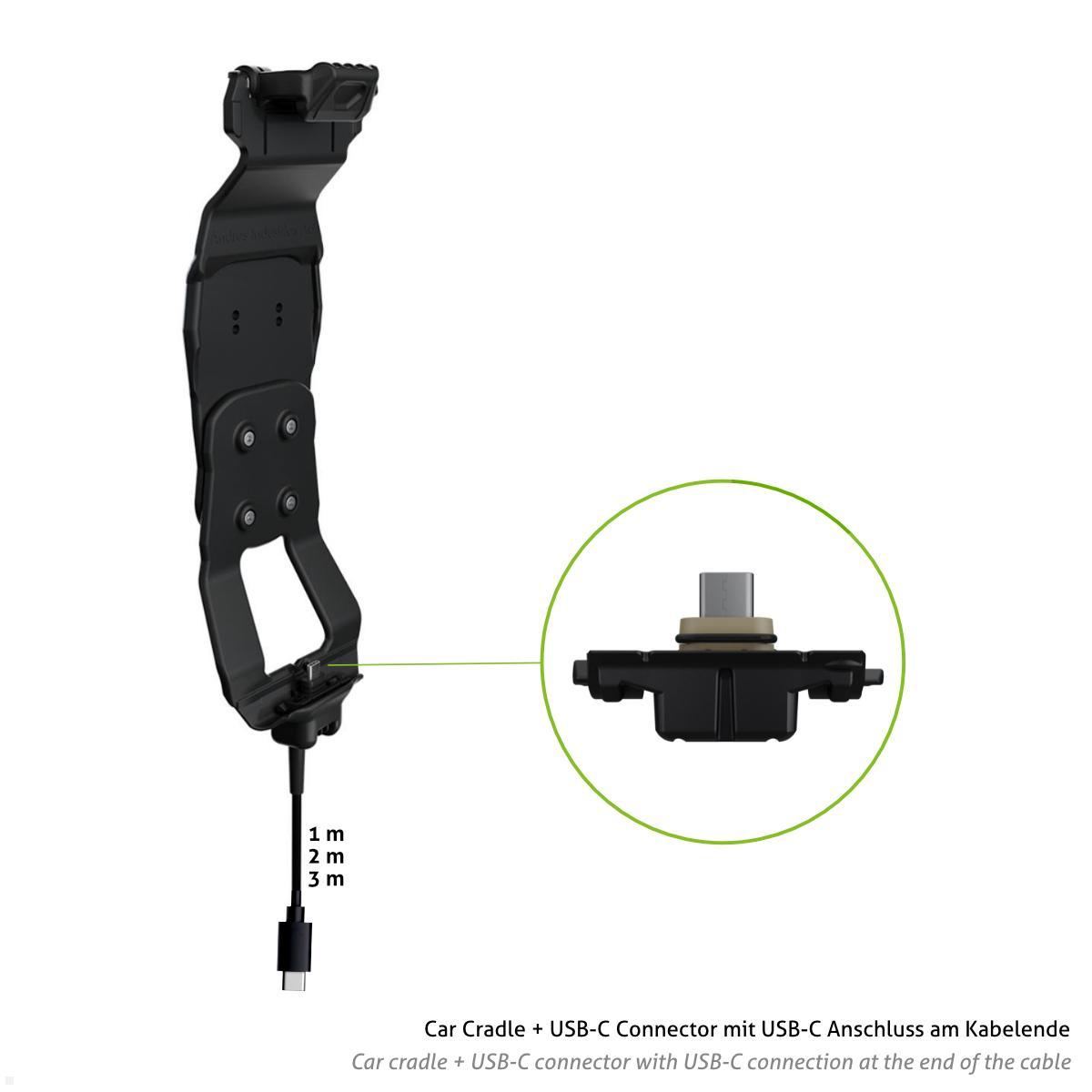 Andres Industries Car Cradle Auto USB-C Ladestation mit aiShell 11 Schutzgehäuse, 1m, schwarz Detail Connector Andres Industries Car Cradle Auto USB-C Ladestation mit aiShell 11 Schutzgehäuse, 1m, schwarz Detail Connector