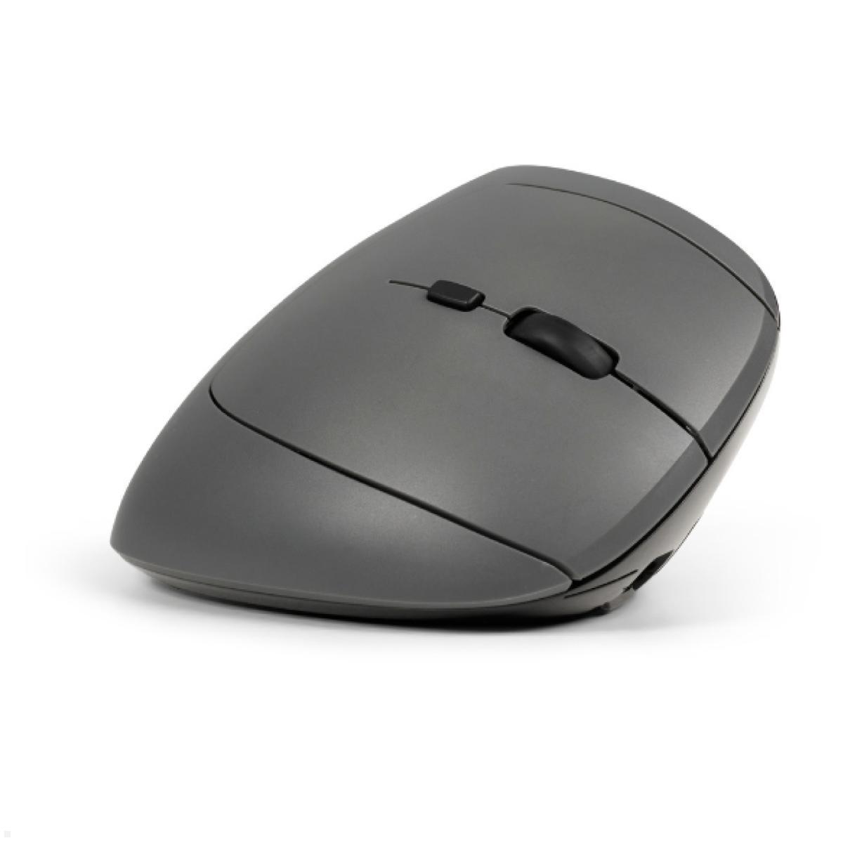 BakkerElkhuizen Ergonomische Maus MidWay 3-Mode Vertical Mouse Rechtshänder (BNEMW3MVMR), seitliche Frontansicht