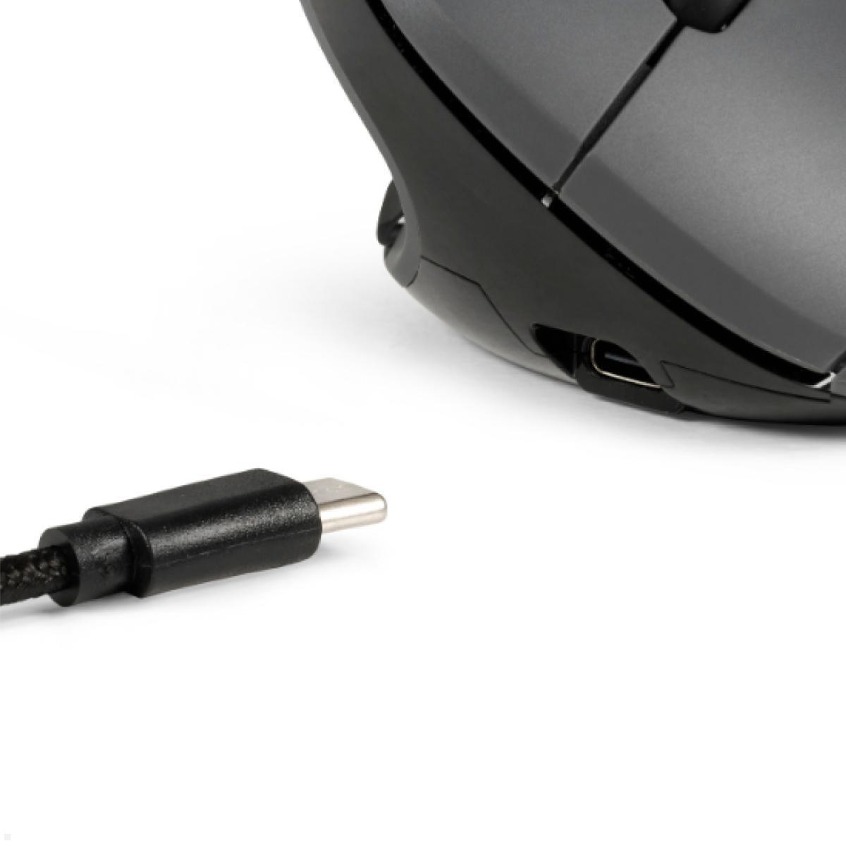 BakkerElkhuizen Ergonomische Maus MidWay 3-Mode Vertical Mouse Rechtshänder (BNEMW3MVMR), Anschluss Kabel