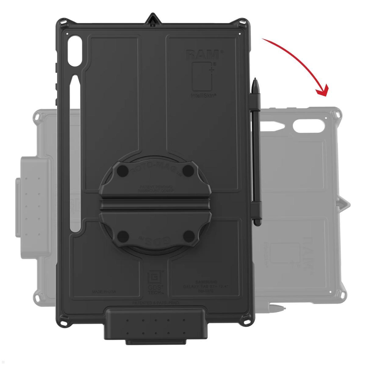 RAM Mounts GDS Roto-Mag 3-in-1 Tablet-Adapter (RAM-GDS-ROTO2U), Magnetbefestigung