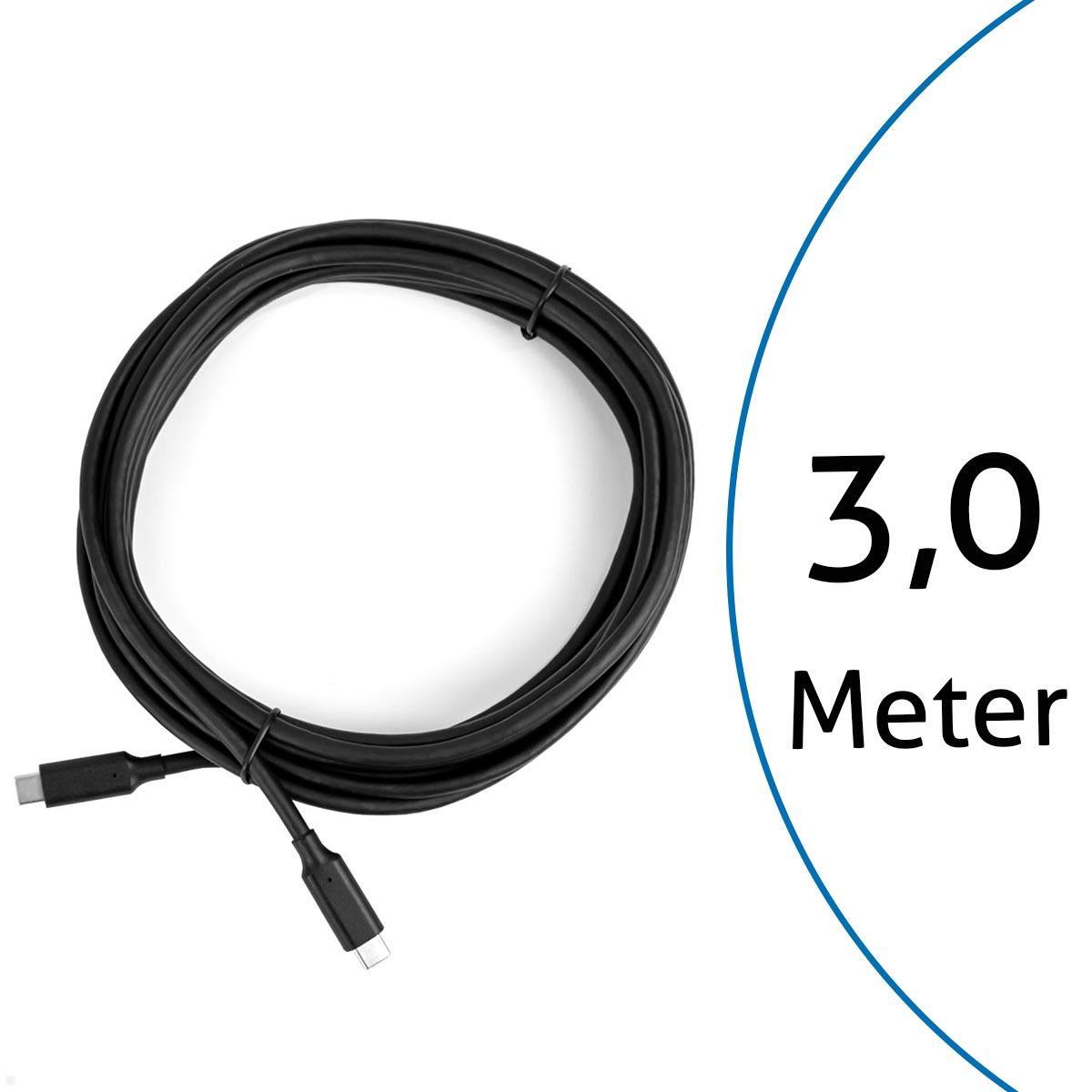 TecLines TUC013B USB-C 3.0 Kabel 3m Länge, schwarz TecLines TUC013B USB-C 3.0 Kabel 3m Länge, schwarz