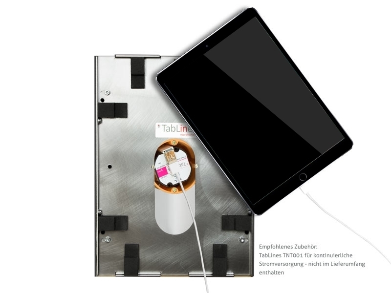 TabLines TWE037S Tablet Wandeinbau für Apple iPad Air 1, silber optionale Stromversorgung TabLines TWE037S Tablet Wandeinbau für Apple iPad Air 1, silber optionale Stromversorgung