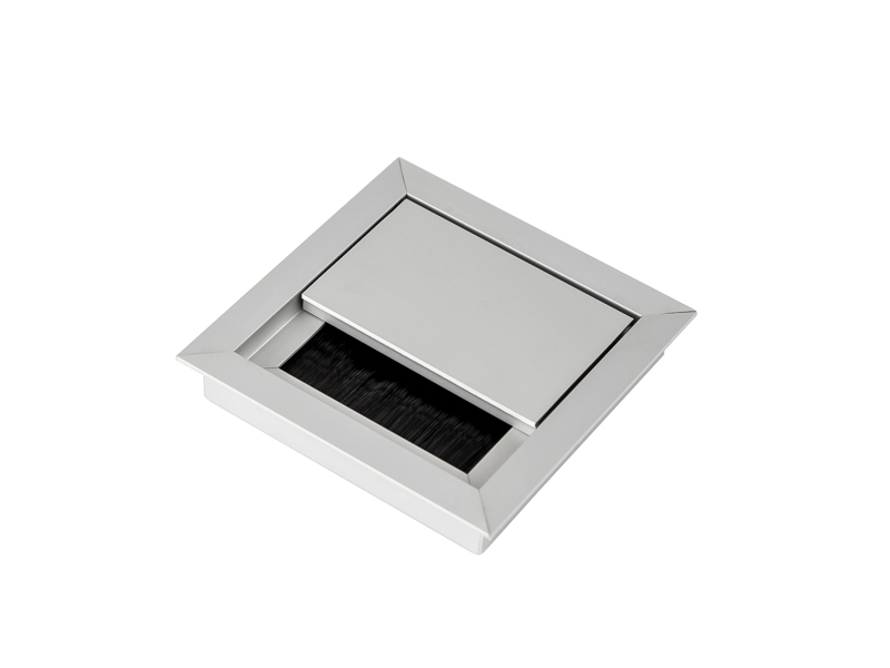 TecLines TKD005 Kabeldurchführung 100x100mm, silber/schwarz TecLines TKD005 Kabeldurchführung 100x100mm, silber/schwarz