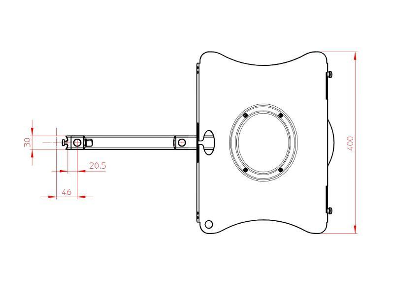 Novus TSS Wandhalterung 445 mit Notebookhalter (966+1119+000) Zeichnung Novus TSS Wandhalterung 445 mit Notebookhalter (966+1119+000) Zeichnung