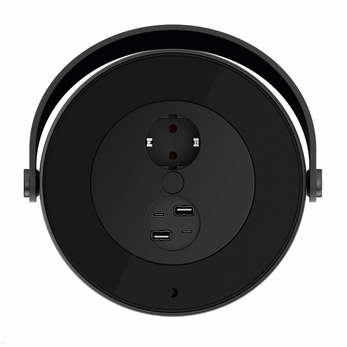Bachmann MOV:E 1x Steckdose, 2x USB-A, 2x USB-C, schwarz (BM0011007), Steckdose und USB-Charger