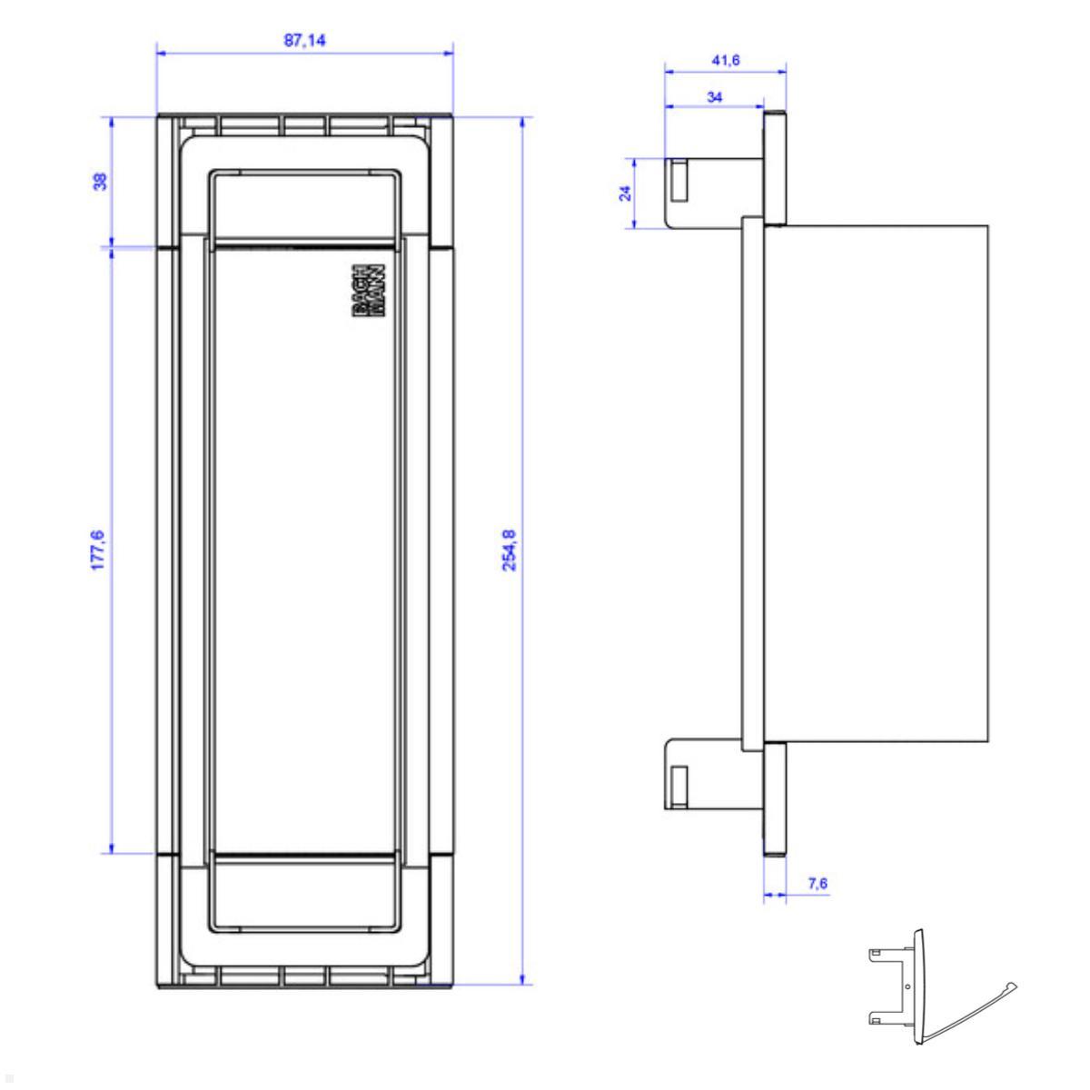 Bachmann Power Frame Cover 3-fach weiß (915.503), Maße