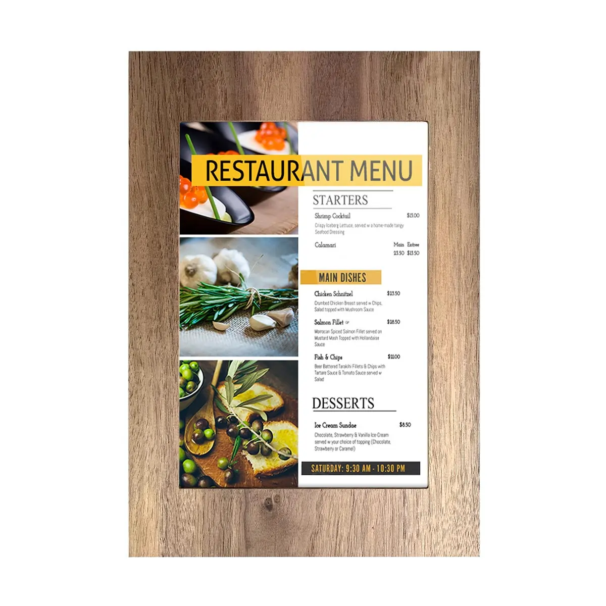 Digitale Speisekarte - Tablet / iPad Digitale Speisekarte - Tablet / iPad