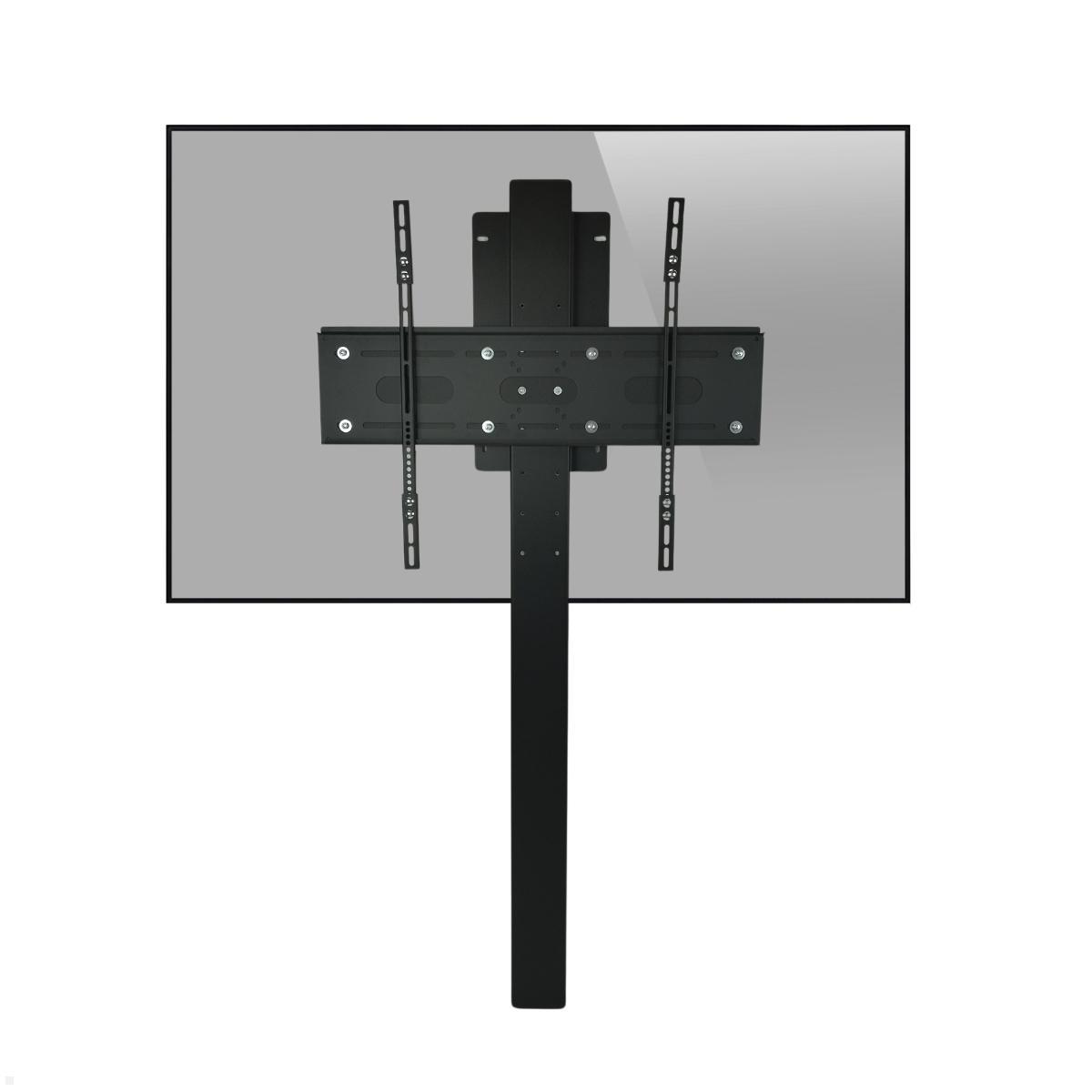 MonLines MBW001B TV Boden-Wandhalterung bis 86 Zoll, schwarz, Monitor Boden-Wandhalterung schwarz