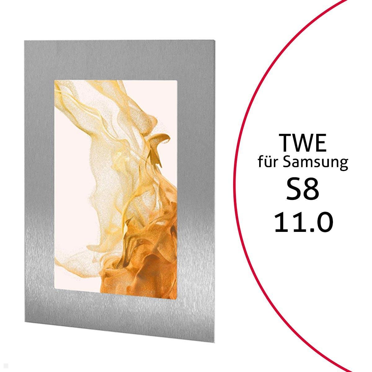 TabLines TWE104E Tablet Wandeinbau für Samsung Tab S8 11.0, Edelstahl TabLines TWE104E Tablet Wandeinbau für Samsung Tab S8 11.0, Edelstahl