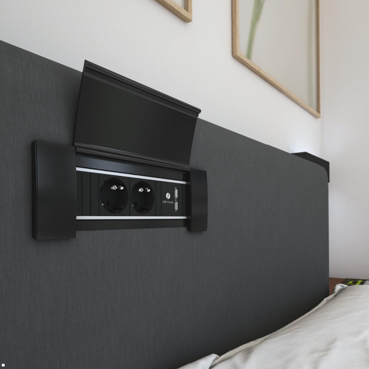 Bachmann Power Frame Cover 4-fach, weiß (915.523), Anwendungsbeispiel