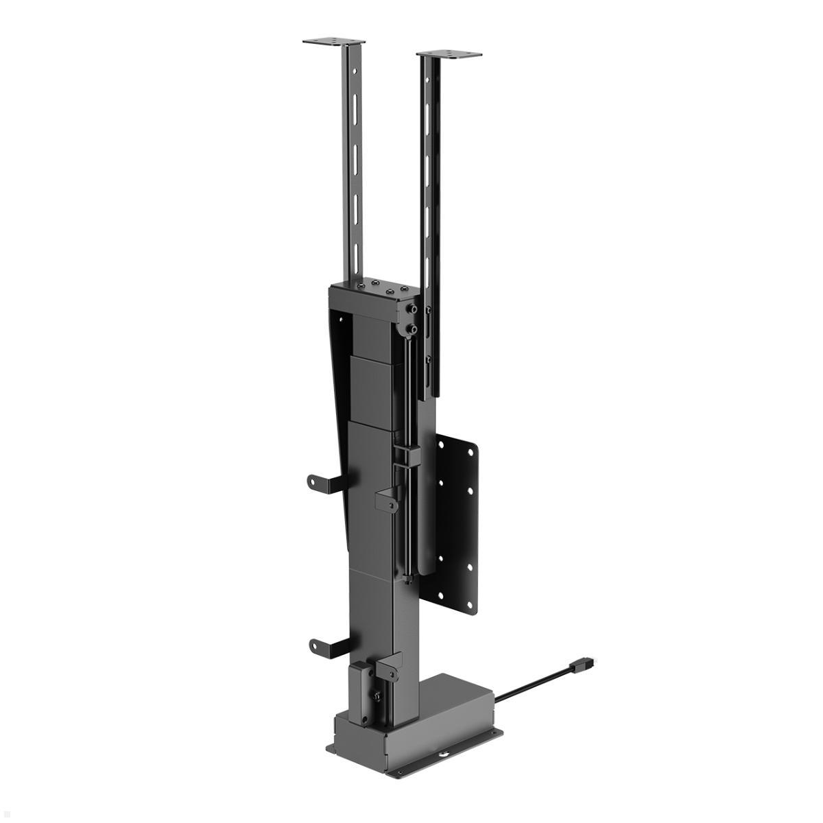 MonLines MLS035B Einbau TV Lift 17-32 Zoll, 480 mm Hub, schwarz, Ansicht Seite