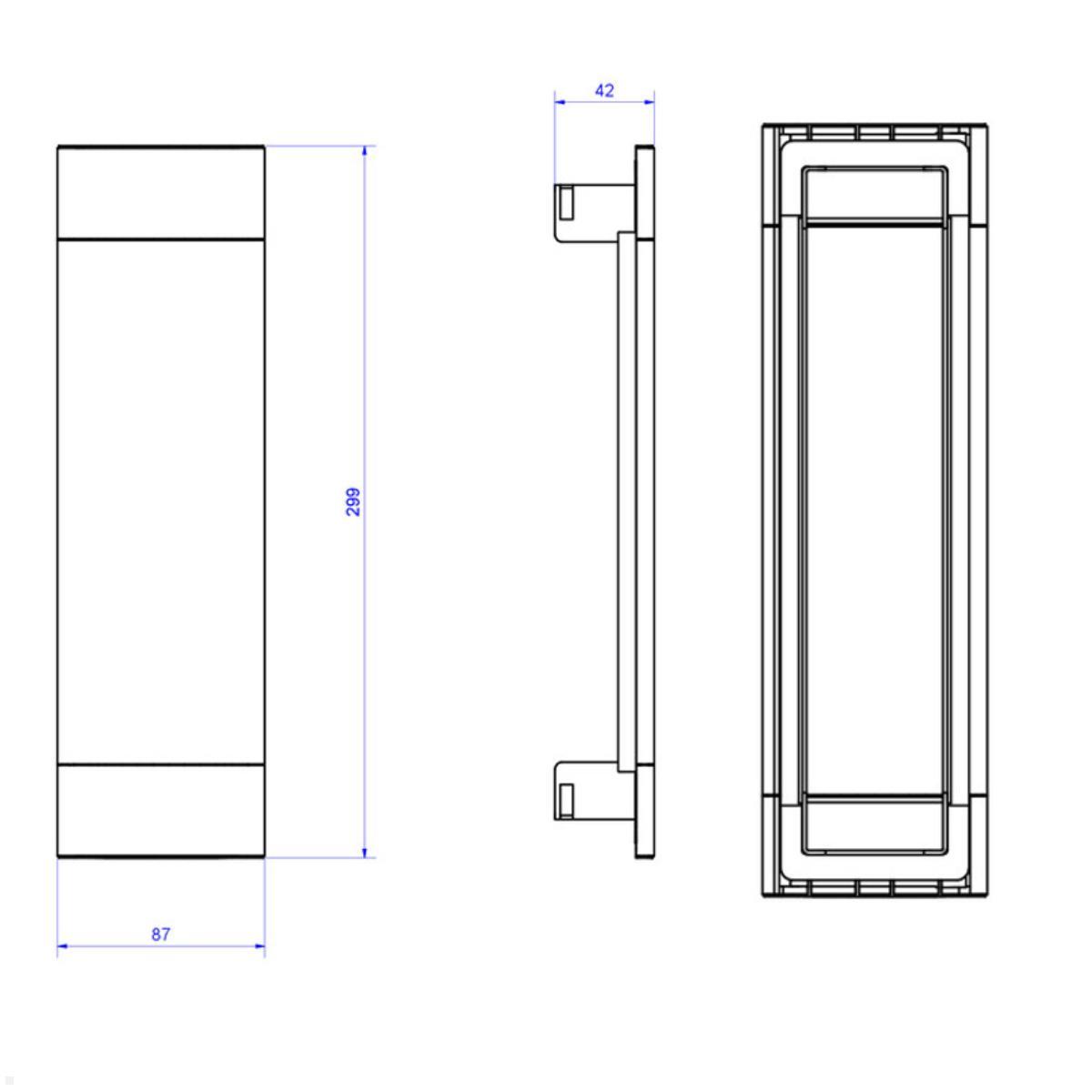 Bachmann Power Frame Cover 4-fach, weiß (915.523), Maße