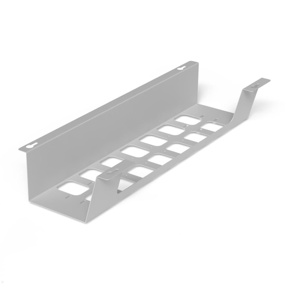 TecLines TKW002S Schreibtisch Kabelwanne horizontal 520 mm, silber TecLines TKW002S Schreibtisch Kabelwanne horizontal 520 mm, silber