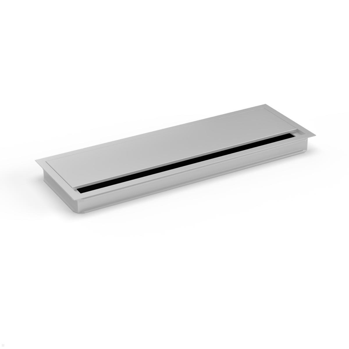 TecLines TKD015S Kabeldurchführung 120x360 mm mit Soft Close, silber TecLines TKD015S Kabeldurchführung 120x360 mm mit Soft Close, silber