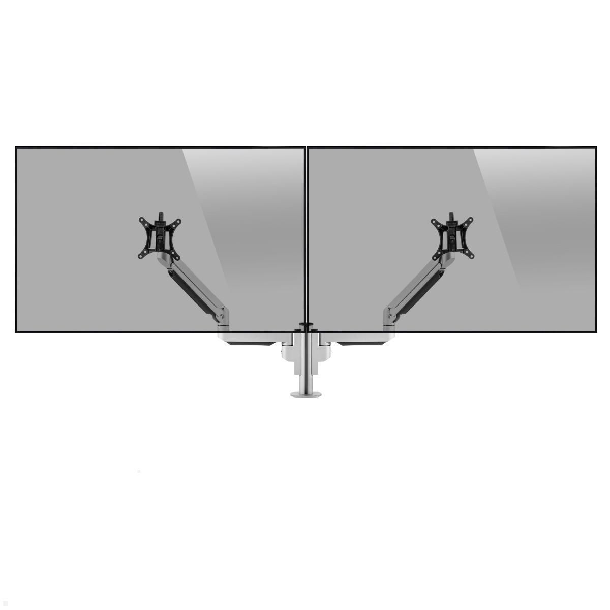 Fellowes Galaxy Dual Monitor Tischhalterung mit Klemme, Abbildung mit Monitoren