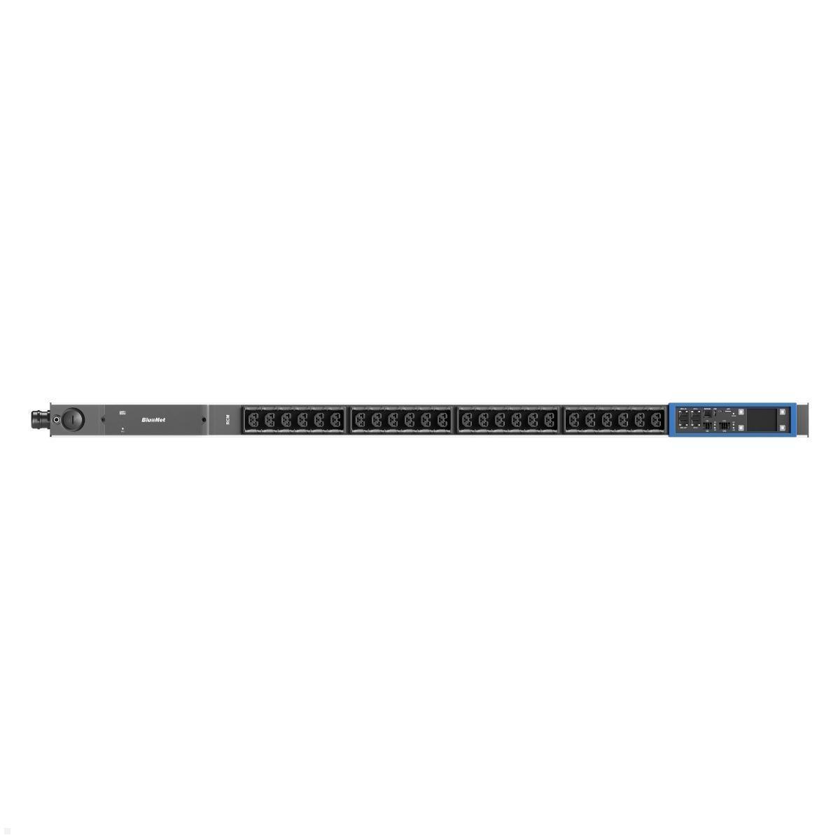Bachmann BN PRO S Switched RCM - 16A Rack PDU mit 24xCombo, 3,0m CEE 16A/3p (BM0024769), Combo-Steckdosen PDU