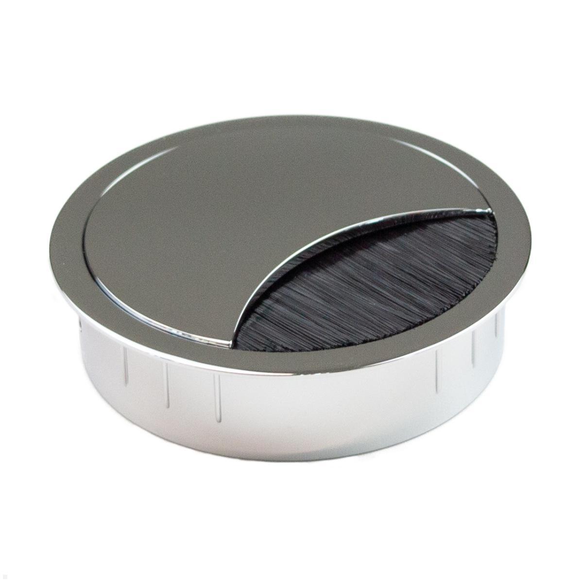 TecLines TKD002CP Tisch Kabeldurchführung rund 80mm, Chrom poliert TecLines TKD002CP Tisch Kabeldurchführung rund 80mm, Chrom poliert