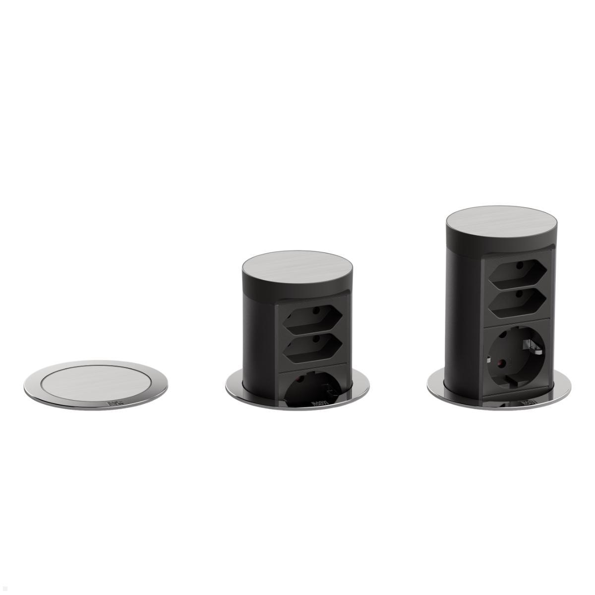 Bachmann ELEVATOR 2 ausfahrbare Steckdose 3-fach – Detailansicht