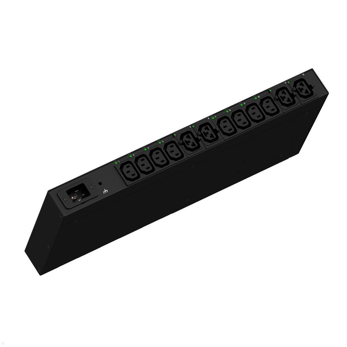 Legrand Raritan iX Rack-PDU 1U mit 12xC13 / 4xHDOT Cx, 1-phasig 100-240V 20A, Input Metered, SecureLock (PX4-1256CR-C8E8A0), intelligente Rack-PDU Rechenzentrum